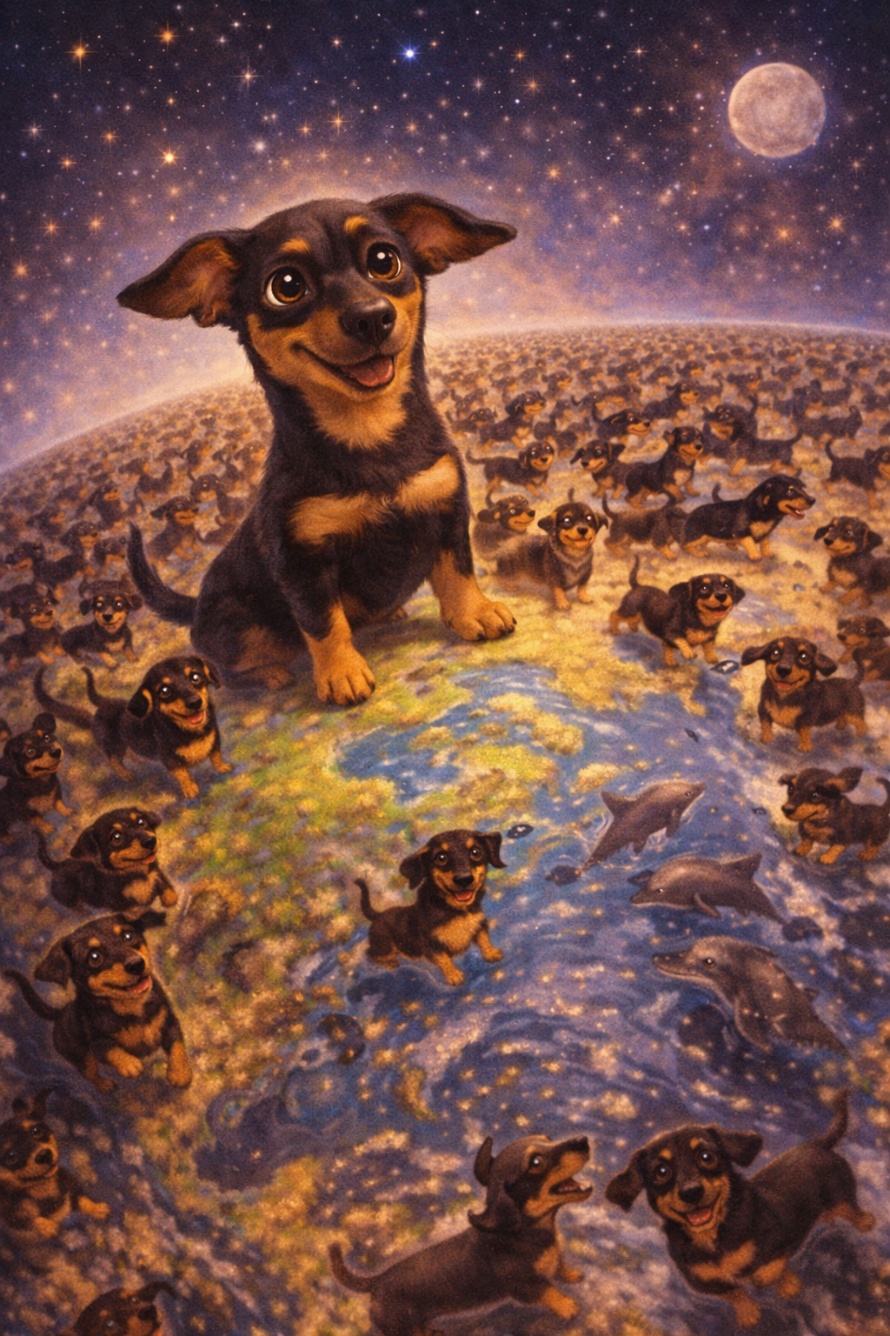 Hommie na planecie pokrytej takimi samymi pieskami i delfinami